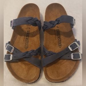 Blue Braided Franca Birkenstock Sandals